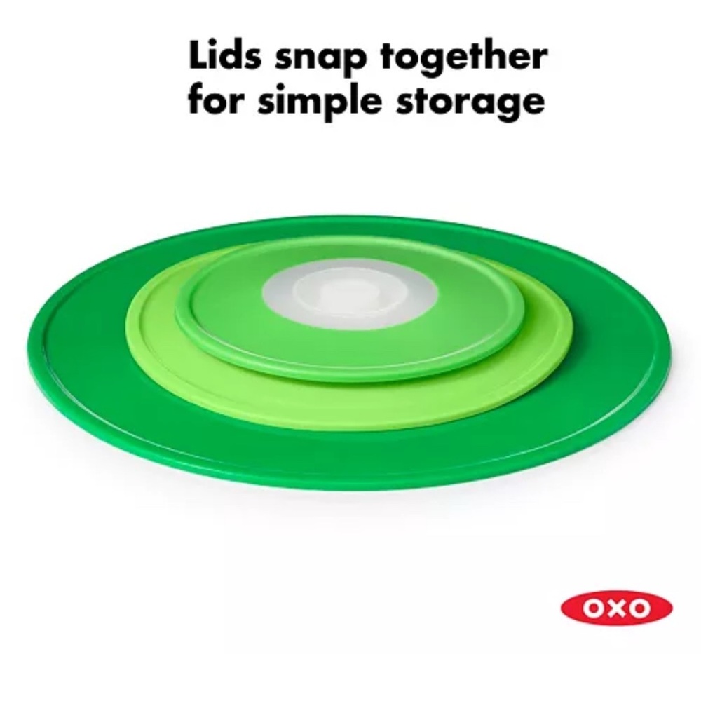🎉2 for $22 🎉 OXO Green Silicone Lid Trio